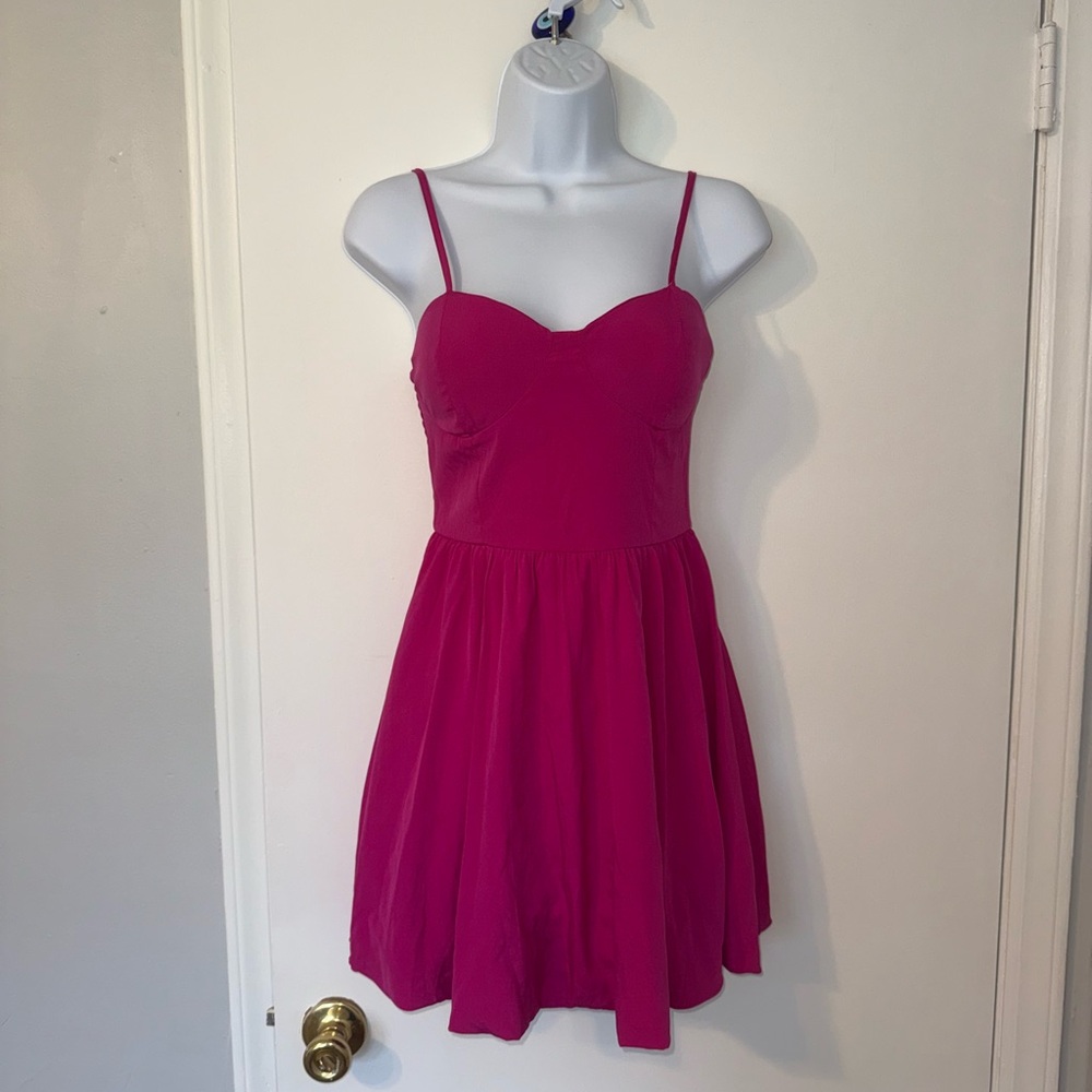 Pink Spaghetti Strap Dress